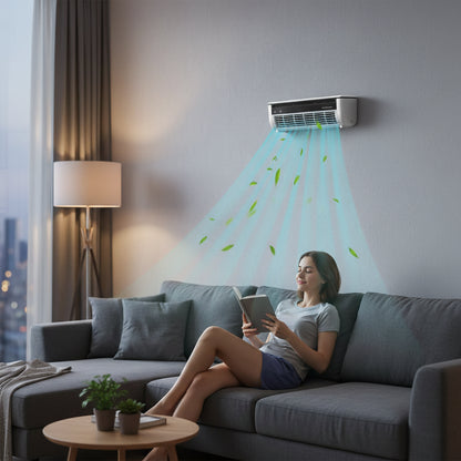 Portable Air Conditioner Wall Mounted Fan Cooling Remote - Image 1