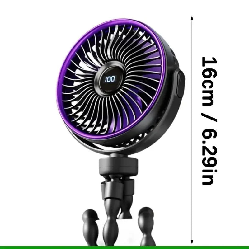 Portable Battery Operated Clip-On Fan Adjustable Foldable - Image 6