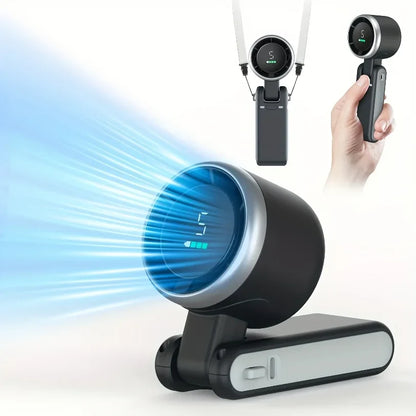 Portable Fan Neck Handheld Rechargeable Clip-On Mini Fan - Image 1