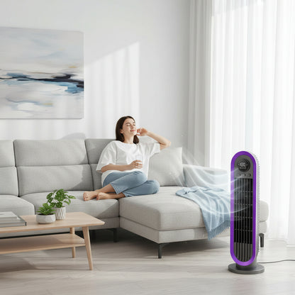 Portable Tower Oscillating Fan Quiet Bladeless Adjustable - Image 1