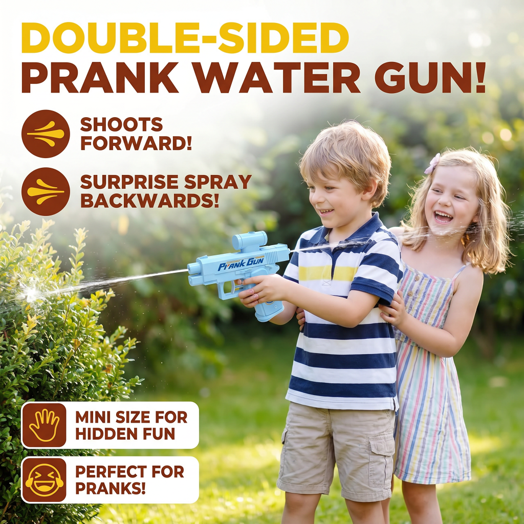 Prank Water Gun Kids Toy Double Sided Splash Shooter - Image 5