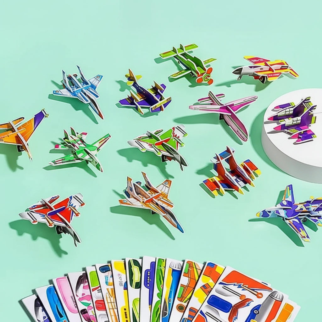 Set Puzzle 3D Bambini Gioco Educativo Animali Cartoon
