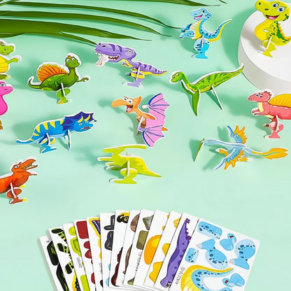 Set Puzzle 3D Bambini Gioco Educativo Animali Cartoon