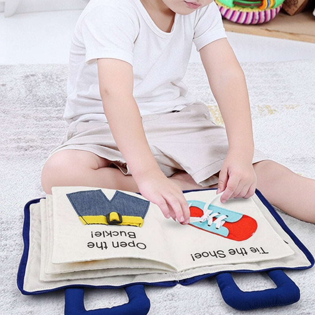 Quiet Book Montessori Fabric Learning Montessori Activity Book - Image 3