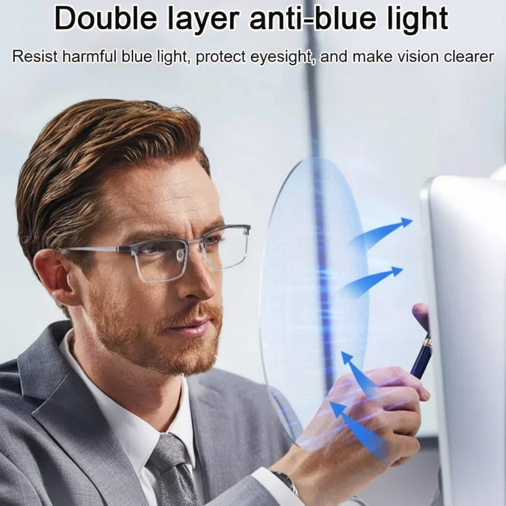 Reading Glasses Computer Titanium Frame Matte Design - Image 4