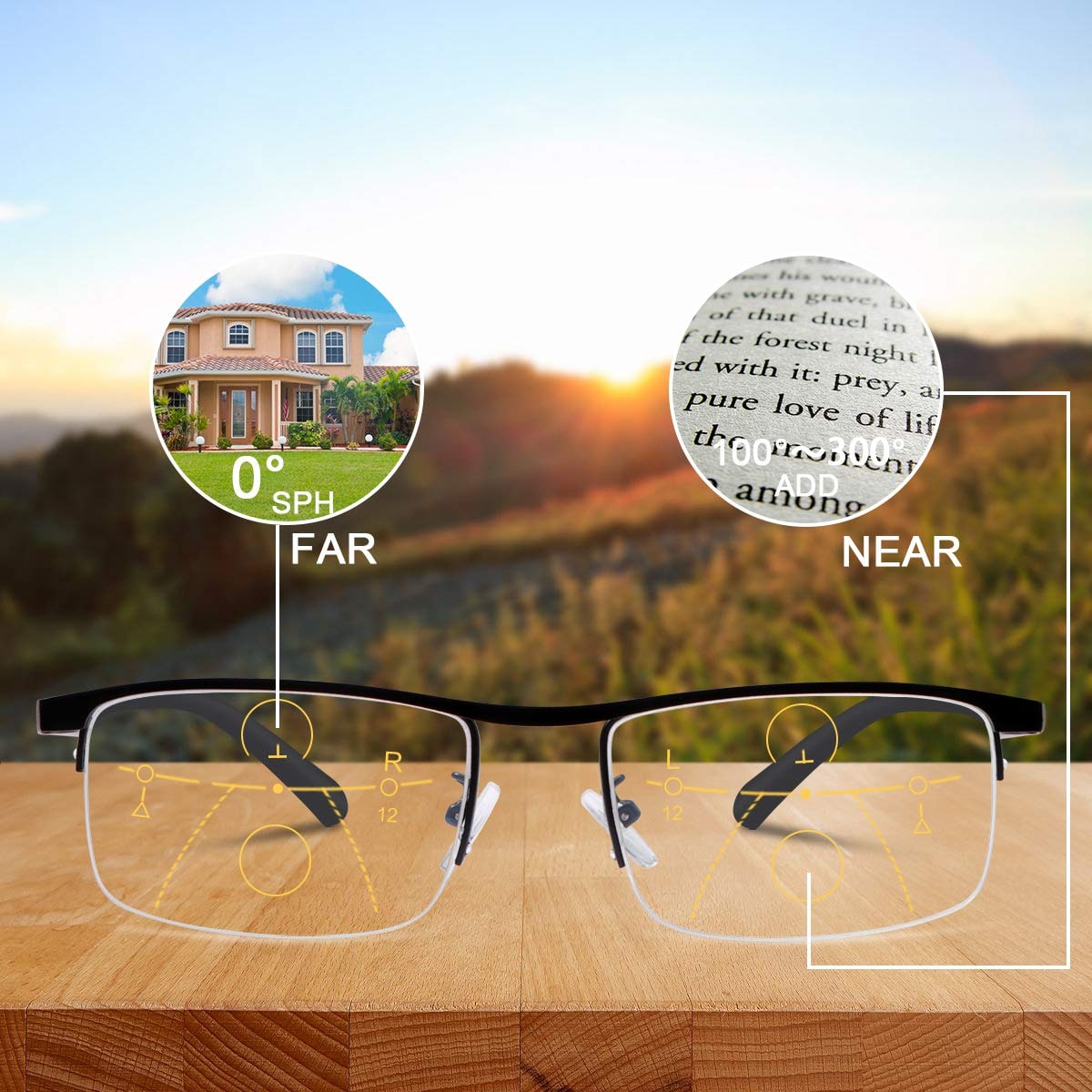 Reading Glasses Progressive Blue Light Photochromic Eyewear - Image 4