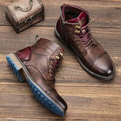 Frontier Leather Boots – Durable Men’s Classic Outdoor Footwear Orthopedic Support - Image 3
