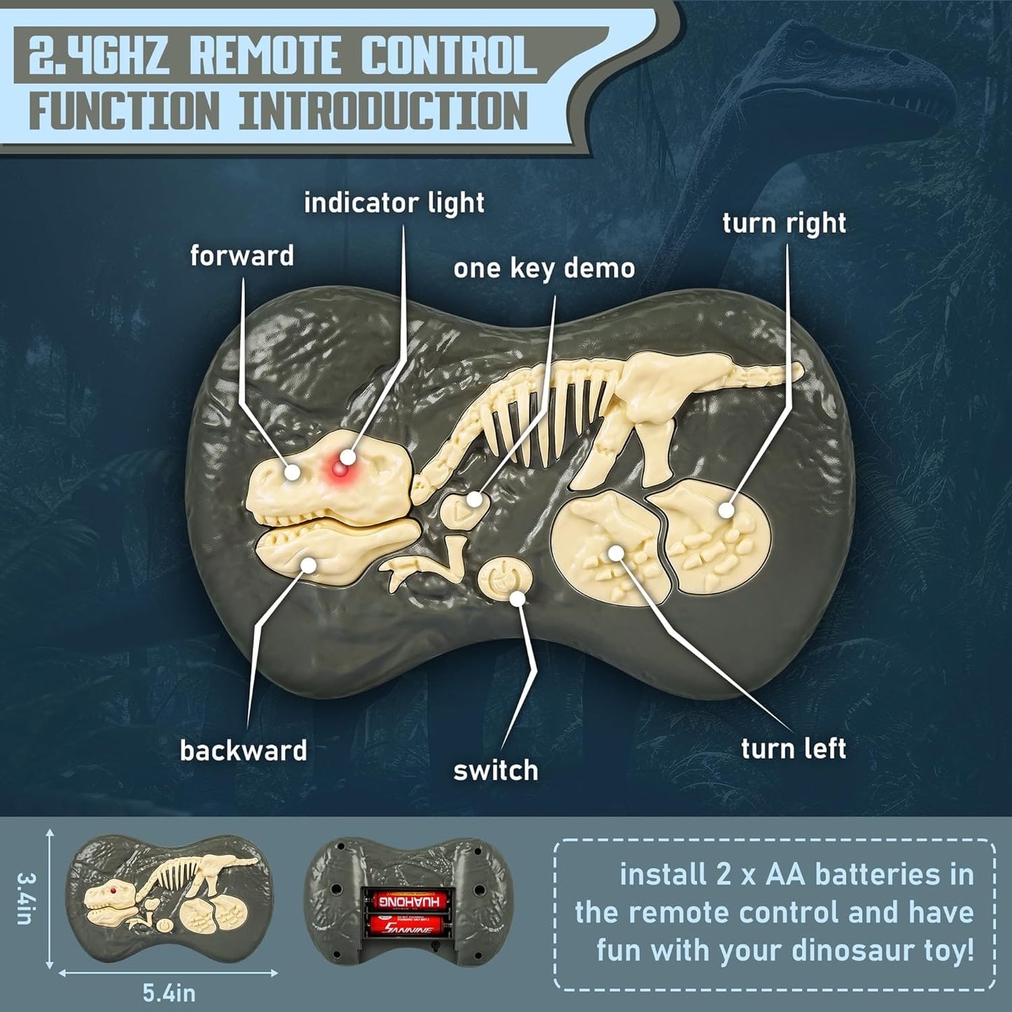 Remote Control Dinosaur Sound Realistic - Image 4