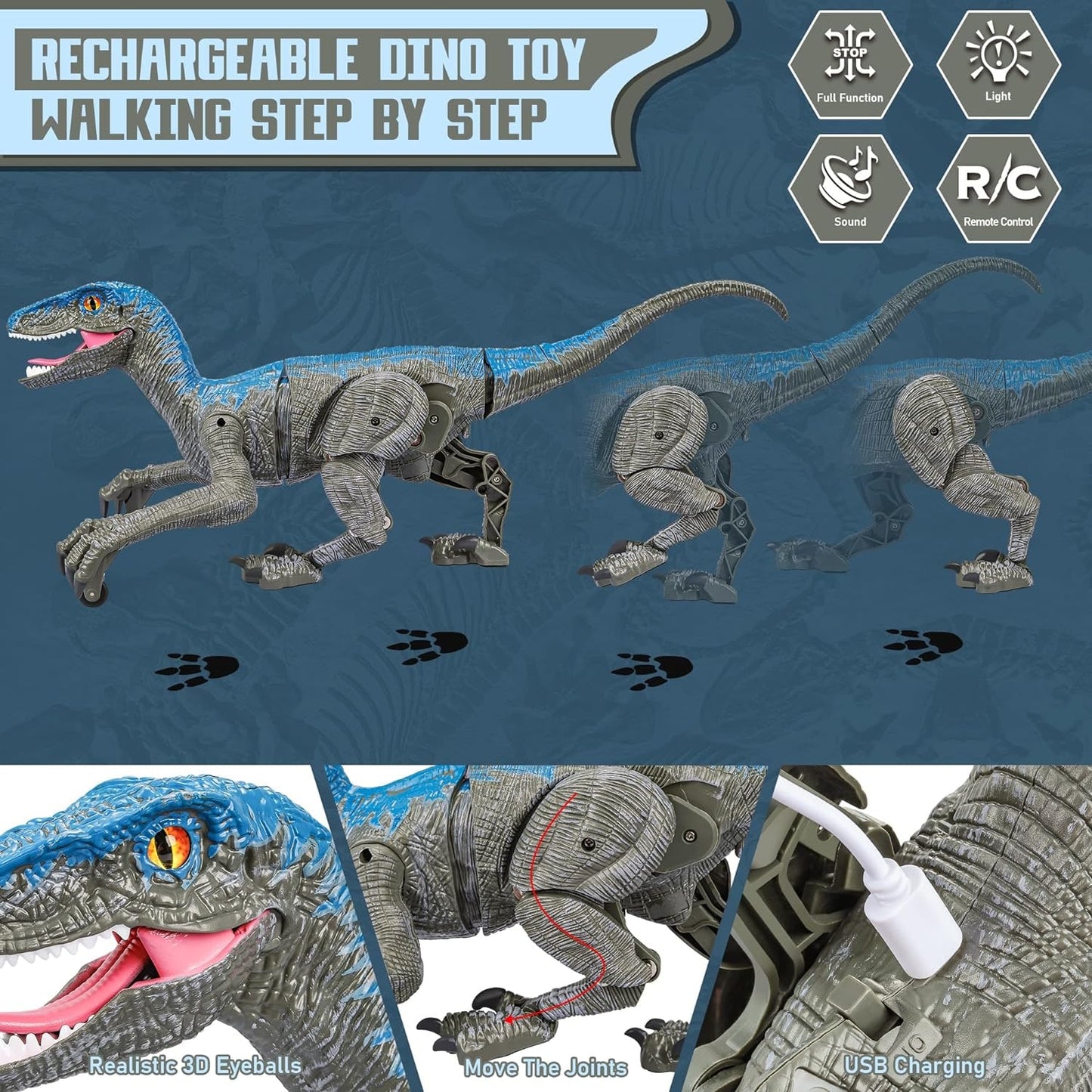 Remote Control Dinosaur Sound Realistic - Image 5