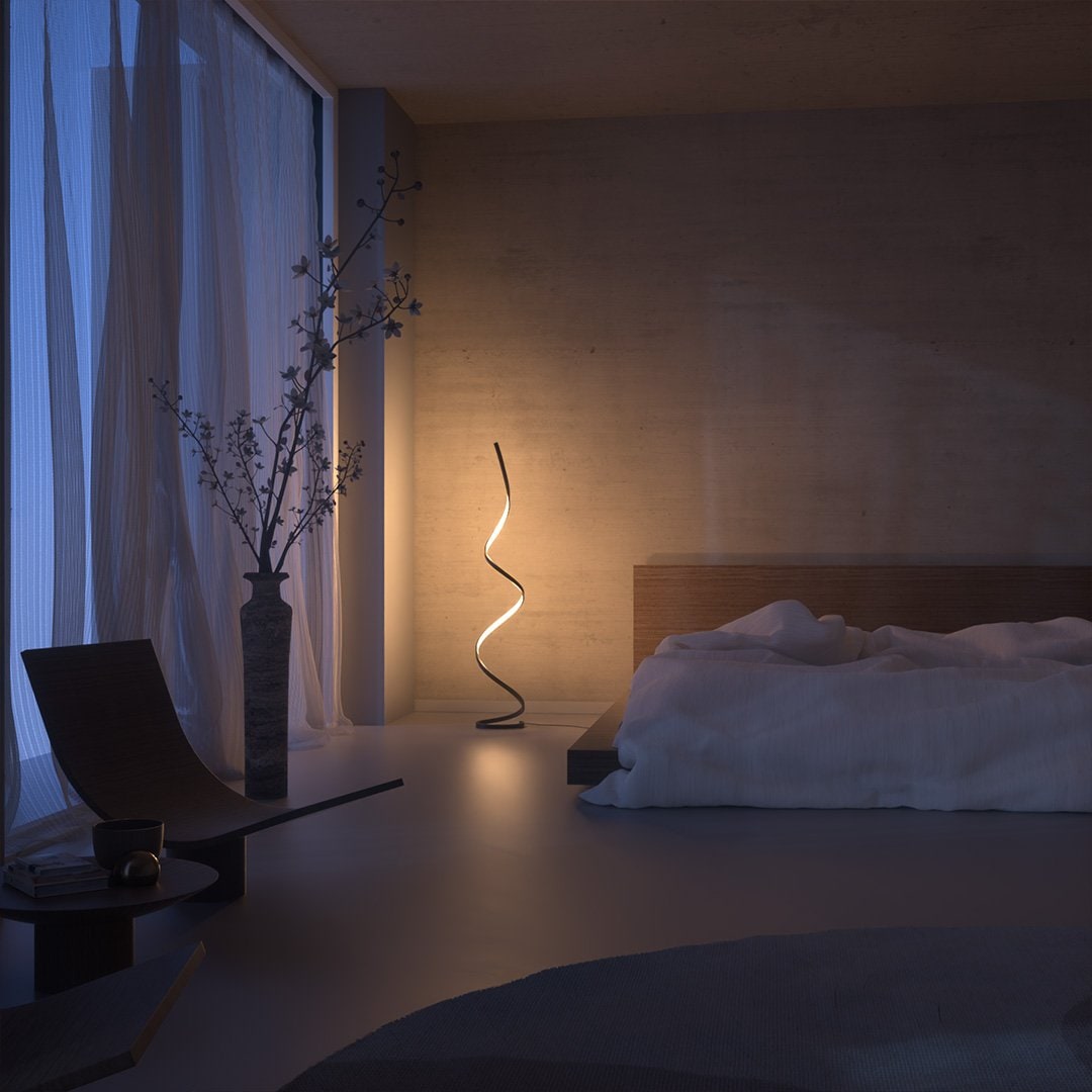 Remote Control Modern Floor Lamp LED Dimmable Minimalist - Image 7