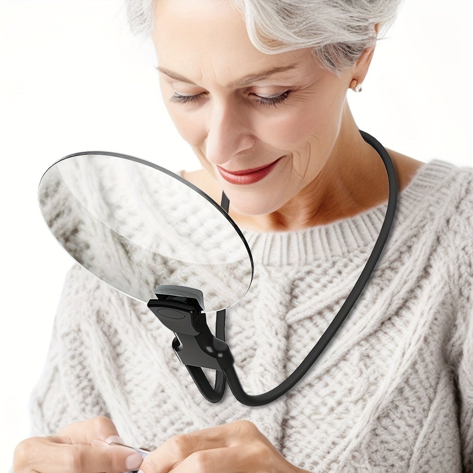 Round Adjustable Magnifying Lens Reading Magnification - Image 1
