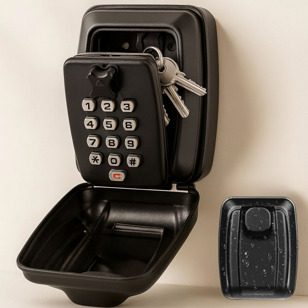 Outside Key Box Key Lock Box Wall Mounted Outdoor Waterproof Combination Safe ...