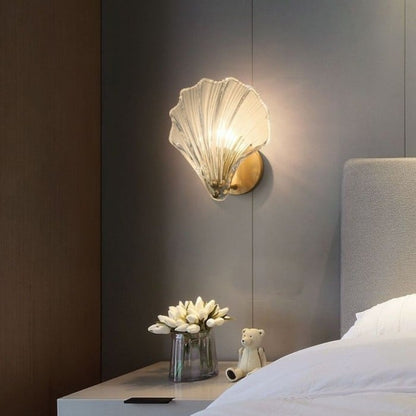 Lampa de perete Marina Shell din sticlă | Eleganță modernă Art Deco