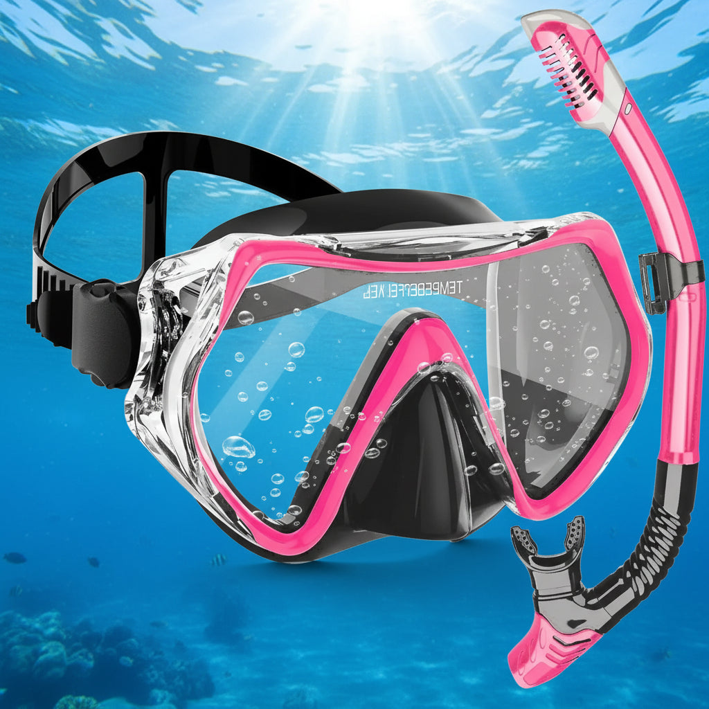 Snorkel Mask Set Adjustable Strap Design Dry Snorkel - Image 3