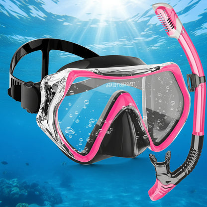 Snorkel Mask Set Adjustable Strap Design Dry Snorkel - Image 3