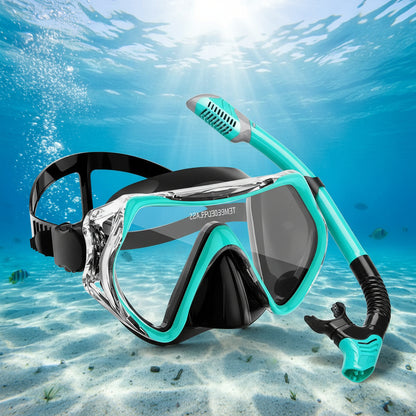 Snorkel Mask Set Adjustable Strap Design Dry Snorkel - Image 4