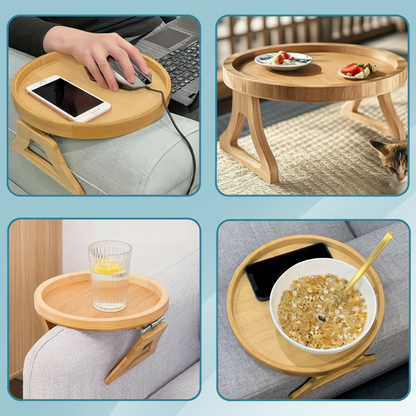 Sofa Side Table Armrest Tray Adjustable Folding - Image 3