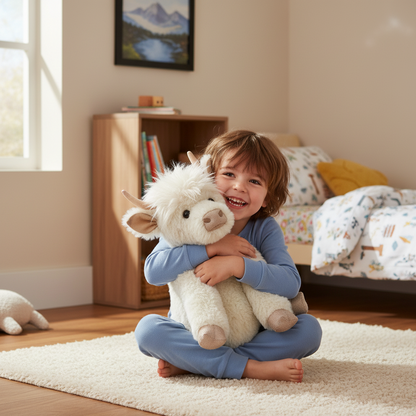 Soft Plush Toy Highland Cow Plush Adorable Stuffed Animal - Image 1