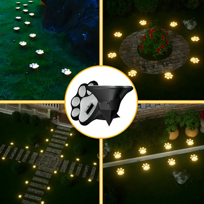 Solar Lights Paw Print Outdoor Waterproof Garden Path Decor - Image 8