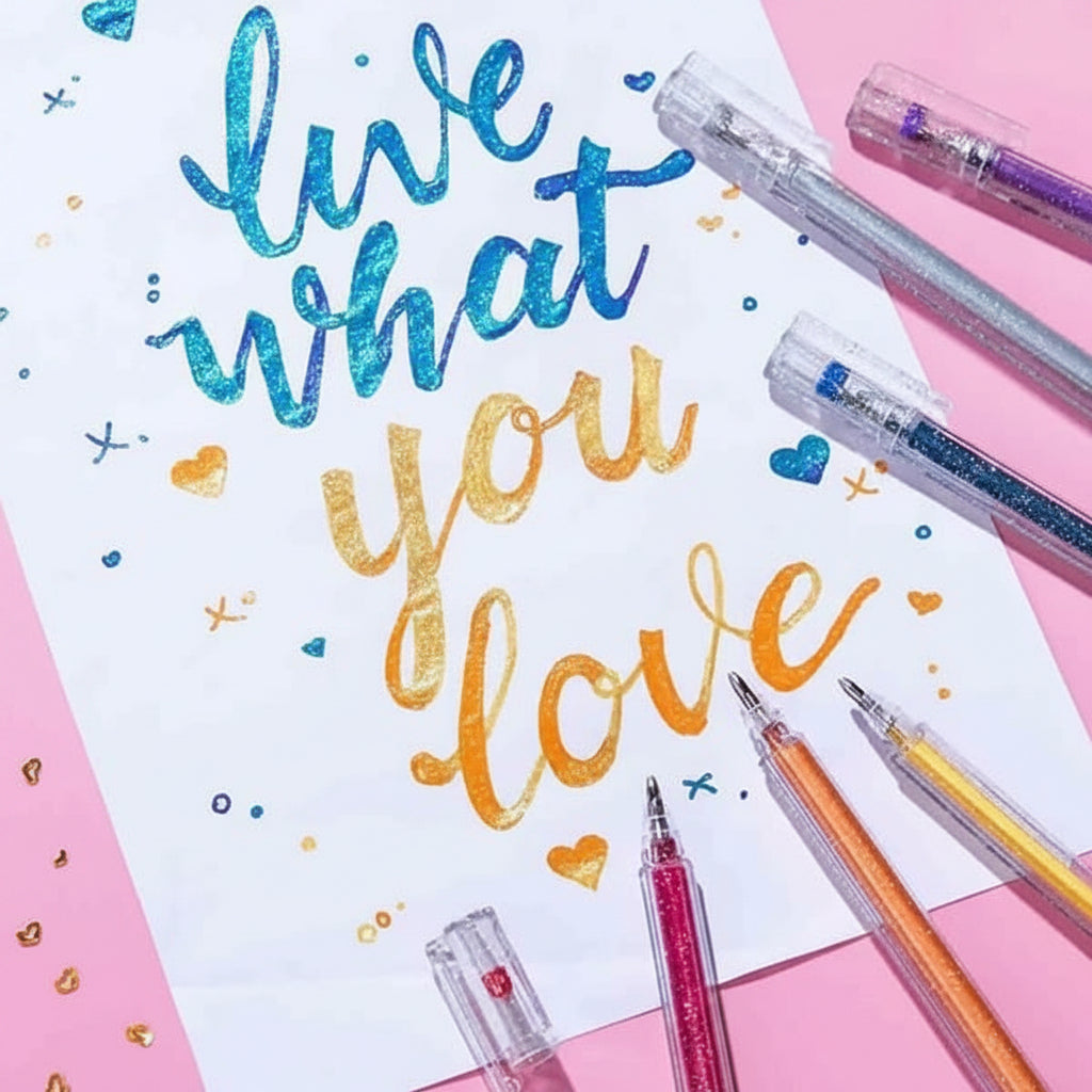 Sparkle Gel Pens Glitter Writing Creative Art Supplies - Image 1