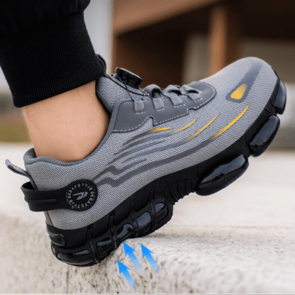 Steel Toe Shoes Work Lace Up Breathable Safety - Image 1