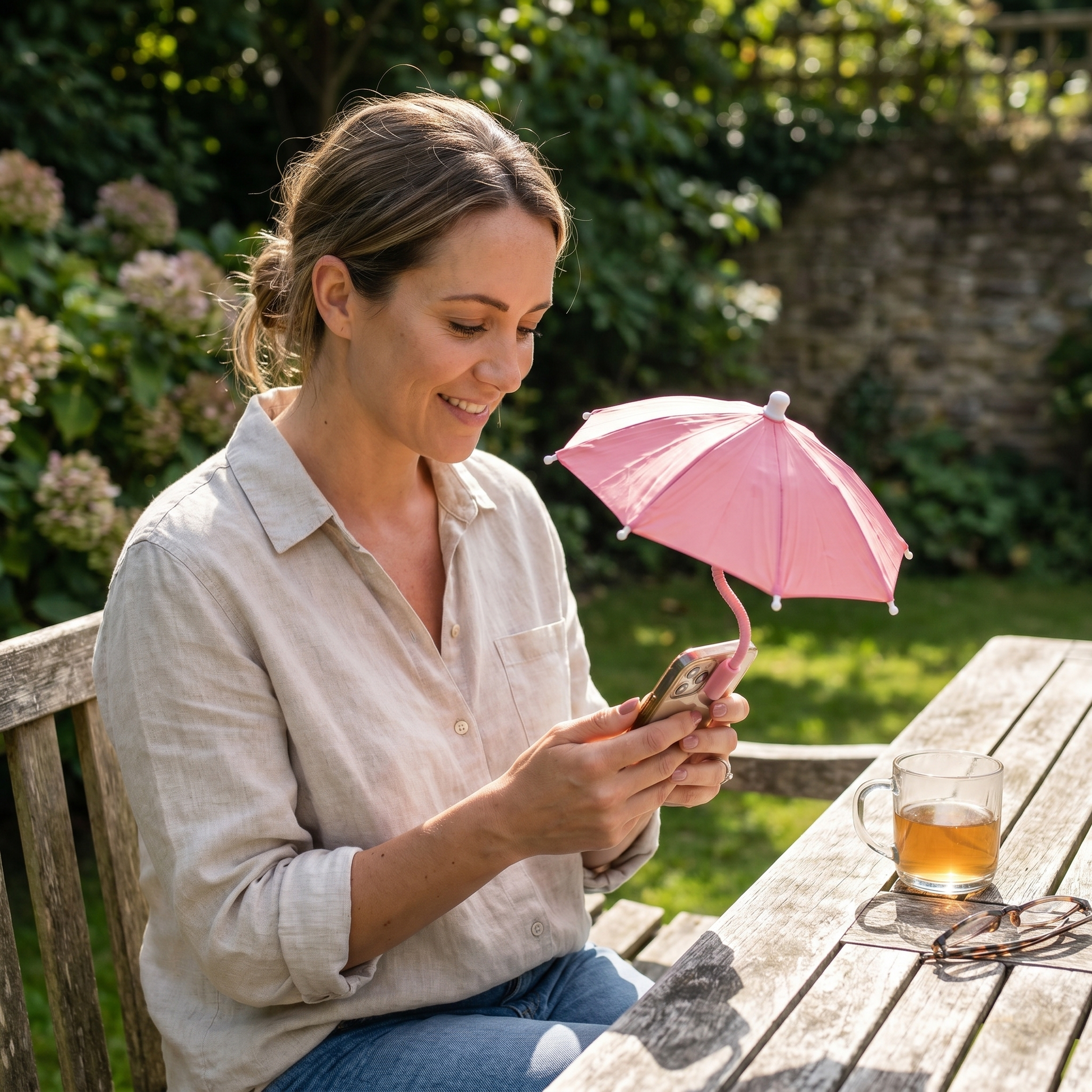 Sun Protection Phone Umbrella Adjustable Gooseneck - Image 1