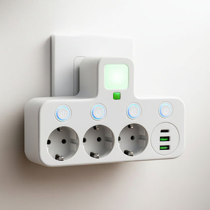 Surge Protection Power Strip USB Outlets Wall Mount - Image 5