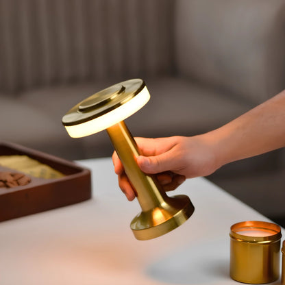 Table Lamp Cordless Metal Rechargeable Dimmable LED Light - Image 11