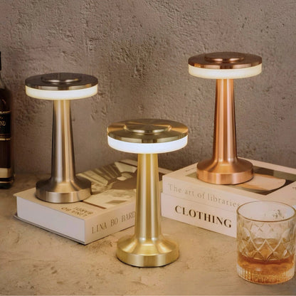 Table Lamp Cordless Metal Rechargeable Dimmable LED Light - Image 13