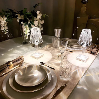Table Lamp Crystal Rechargeable Touch Dimmable LED Light - Image 13