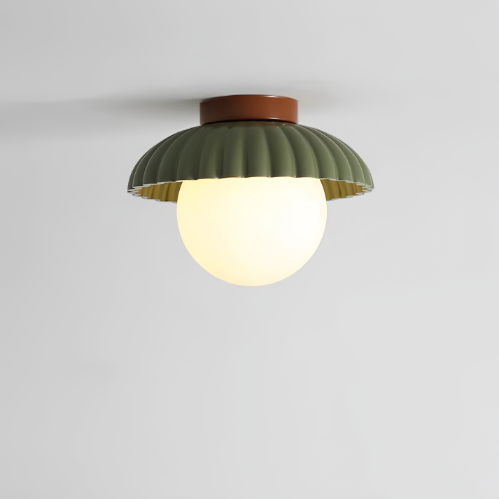 Iron gangloftlampe | Moderne glas- og metalloftlampe uden kant