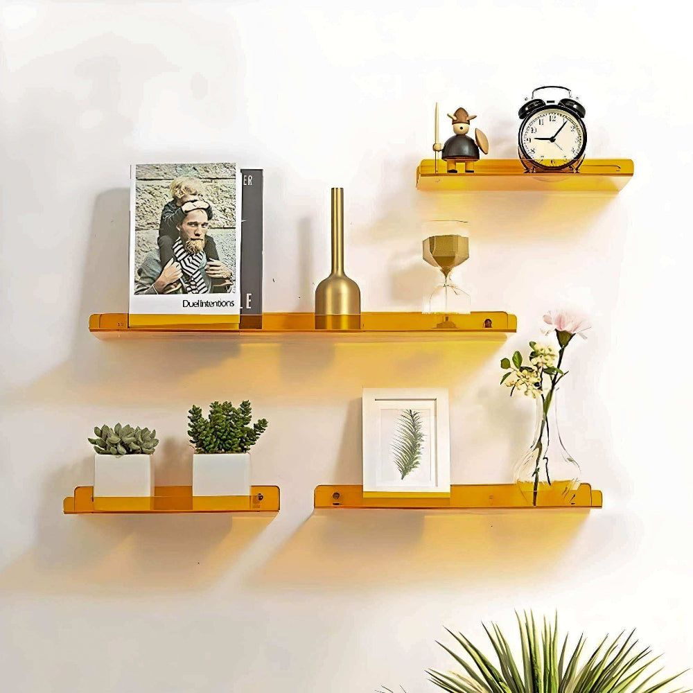 Væghylde Flydende Akryl Minimalistisk Display Opbevaringshylde