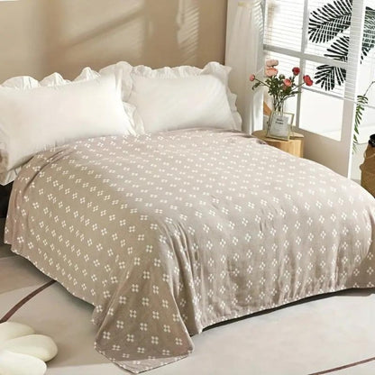 Throw Blanket Cotton Blanket Fluffy Geometric Pattern - Image 3