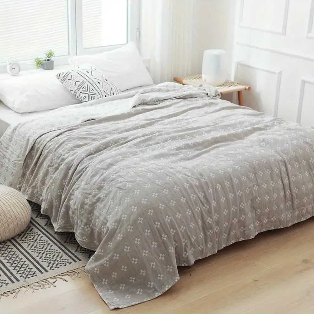 Throw Blanket Cotton Blanket Fluffy Geometric Pattern - Image 4