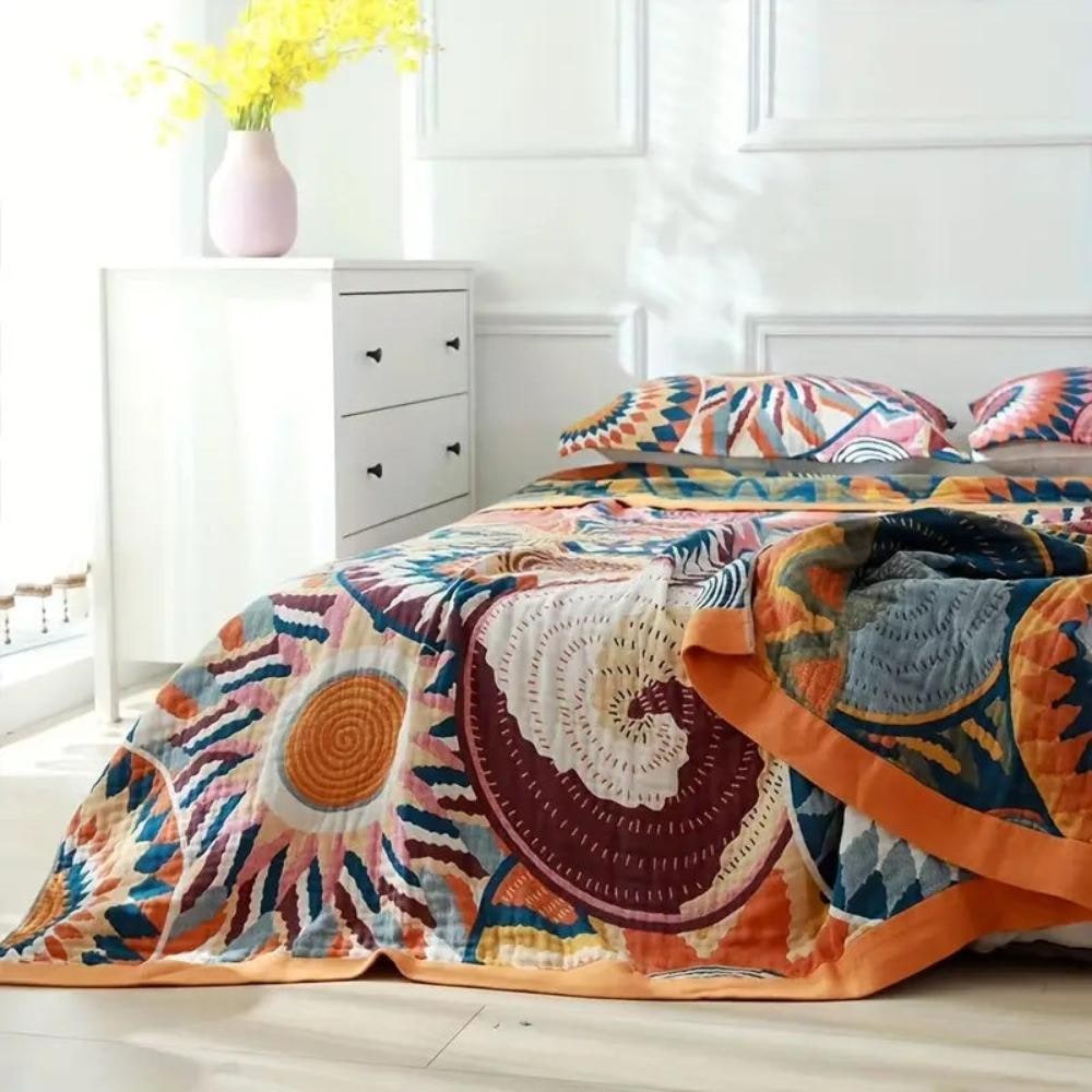 Throw Blanket Cotton Fluffy All Season Decorative Bedding - Image 1