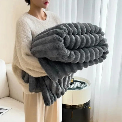 Throw Blanket Cozy Plush Soft Textured Oversized - Image 6