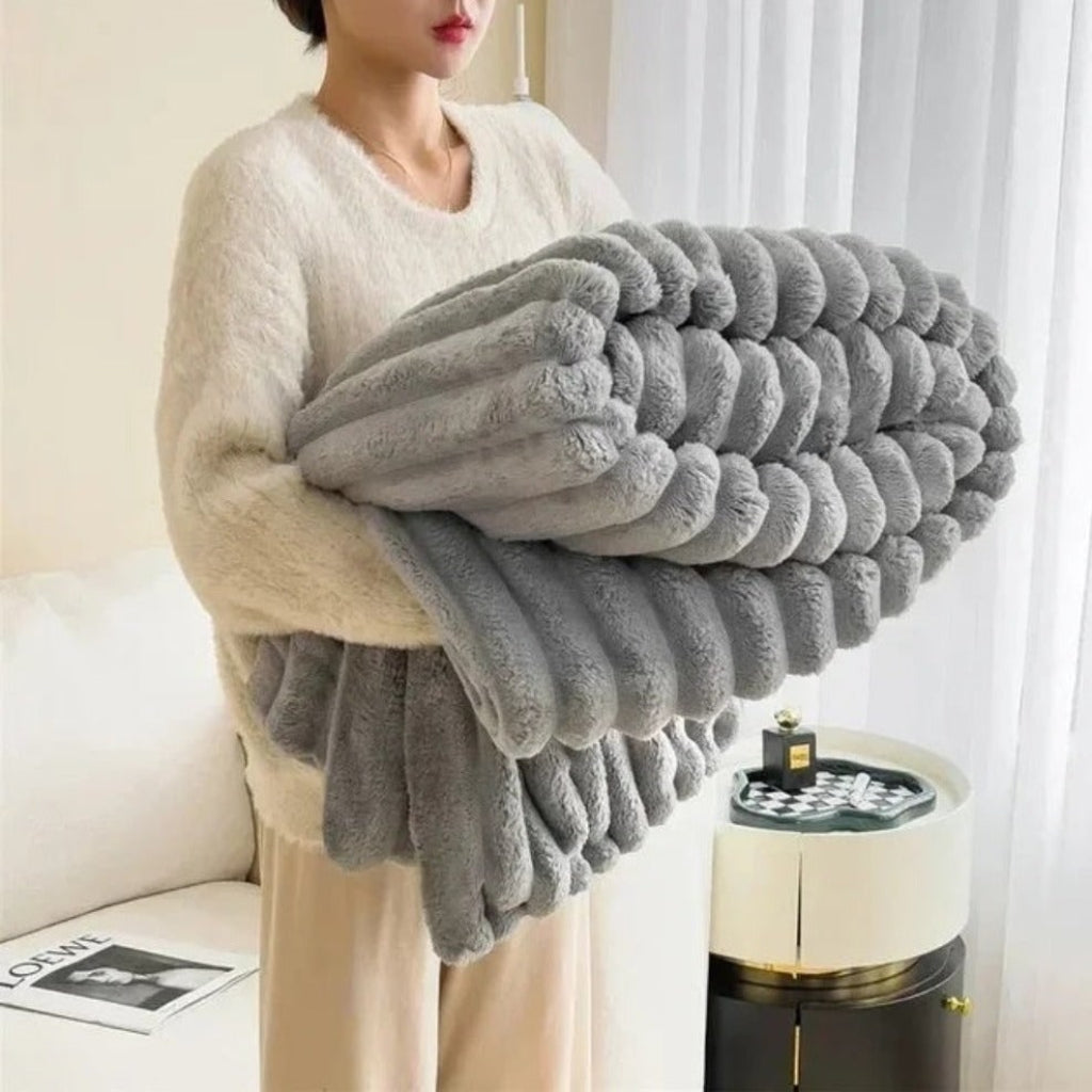 Throw Blanket Cozy Plush Soft Textured Oversized - Image 8