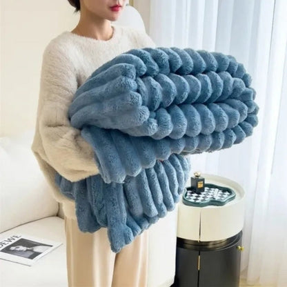 Throw Blanket Cozy Plush Soft Textured Oversized - Image 9