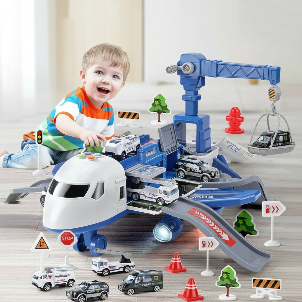 Transformable Airplane Playset Accessories Fun Playtime - Image 1