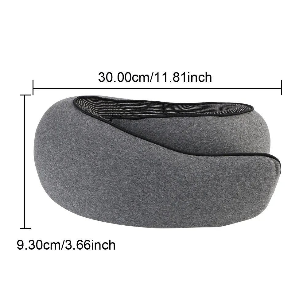 Travel Neck Pillow Memory Foam U-Shaped Neck Roll - Image 6