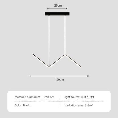 Aluminium-Hängeleuchte für Esszimmer | Modernes minimalistisches nordisches Lichtdesign
