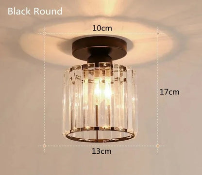 Krystallysekrone | Elegant lampe til gang og korridor