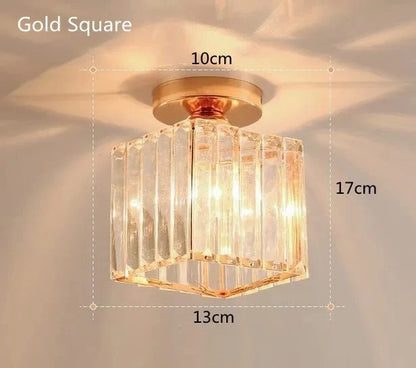 Krystallysekrone | Elegant lampe til gang og korridor