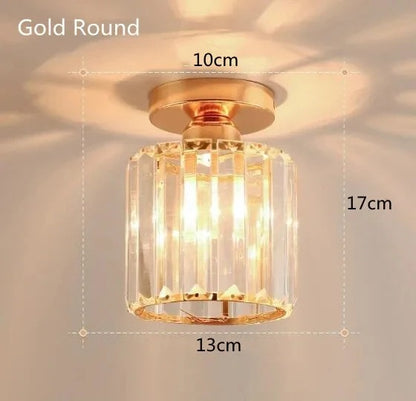 Krystallysekrone | Elegant lampe til gang og korridor