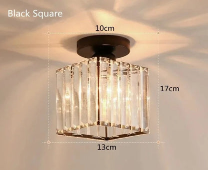Krystallysekrone | Elegant lampe til gang og korridor