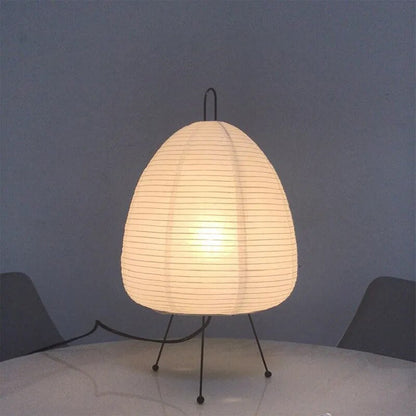 Lampă de masă din hârtie de orez japoneză | Iluminat minimalist Zen