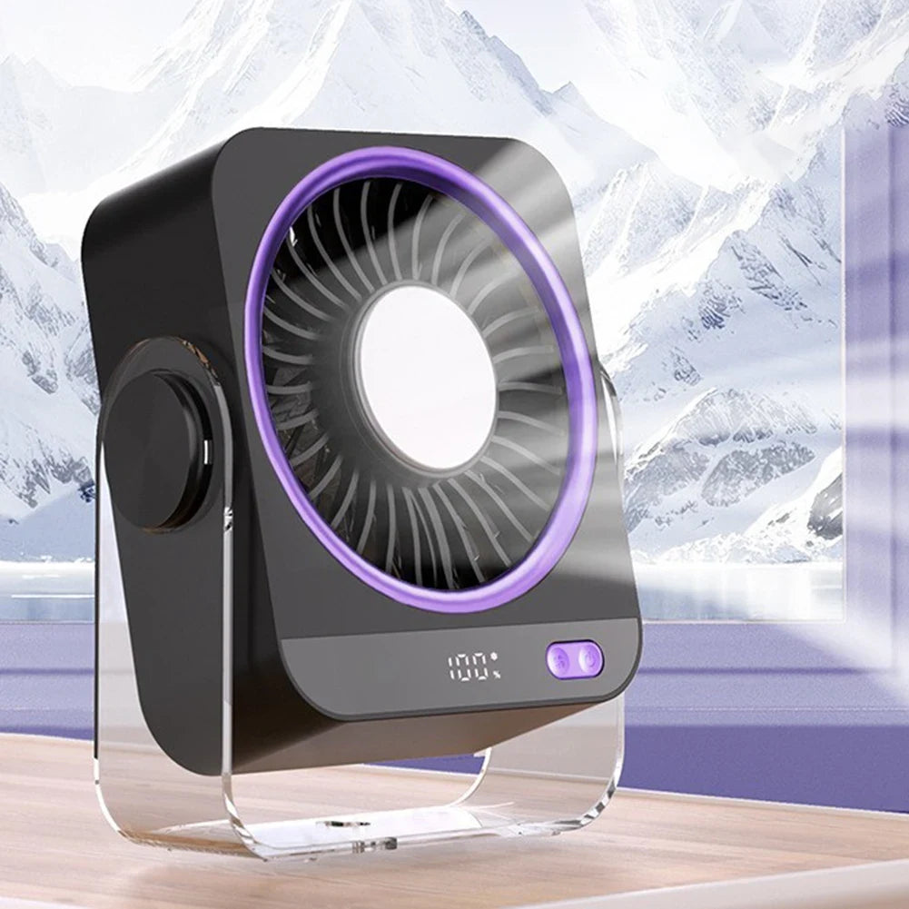 Wall-Mounted Fan Rechargeable Desk Portable Desk Fan - Image 1