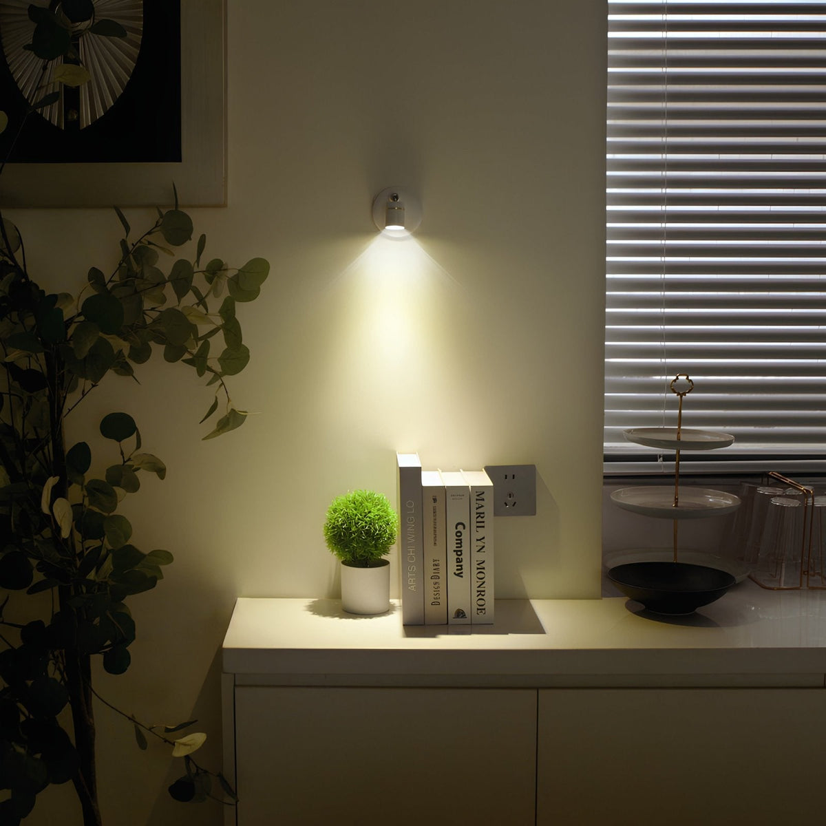 Wandleuchte Batteriebetrieben Modern Verstellbarer LED-Strahler – DecorsDeluxe