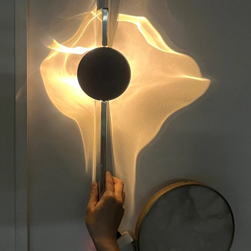 Wall Sconce Modern Ripple Adjustable Metal LED Light - Image 11