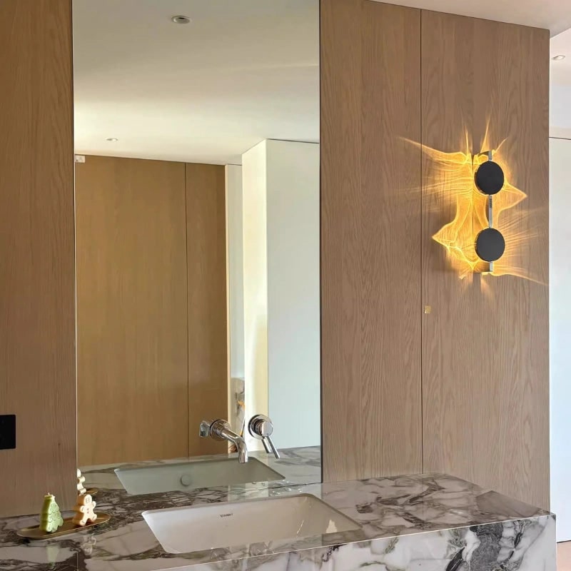 Wall Sconce Modern Ripple Adjustable Metal LED Light - Image 13